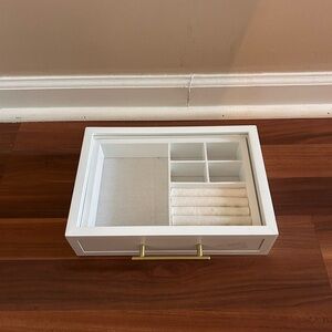 Target White Jewelry Drawer Organizer with Gold Handle